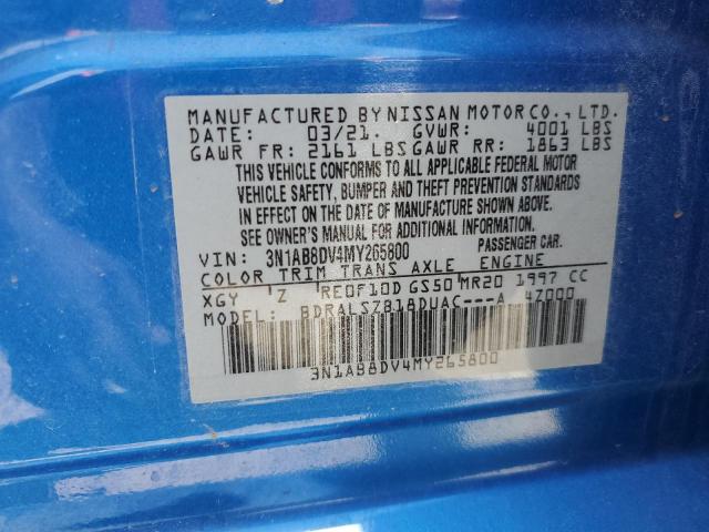 Photo 11 VIN: 3N1AB8DV4MY265800 - NISSAN SENTRA SR 