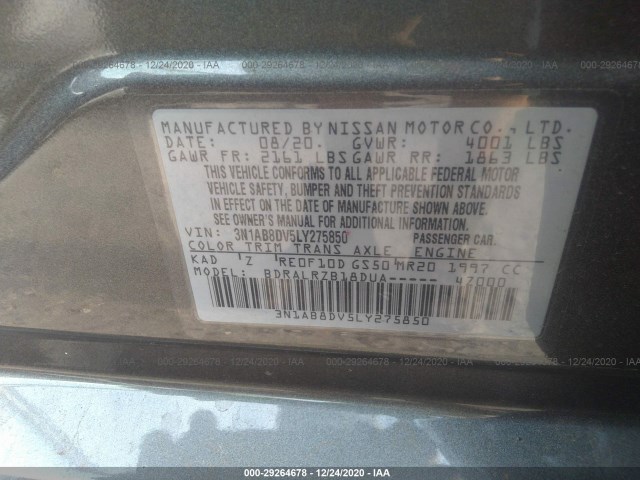 Photo 8 VIN: 3N1AB8DV5LY275850 - NISSAN SENTRA 