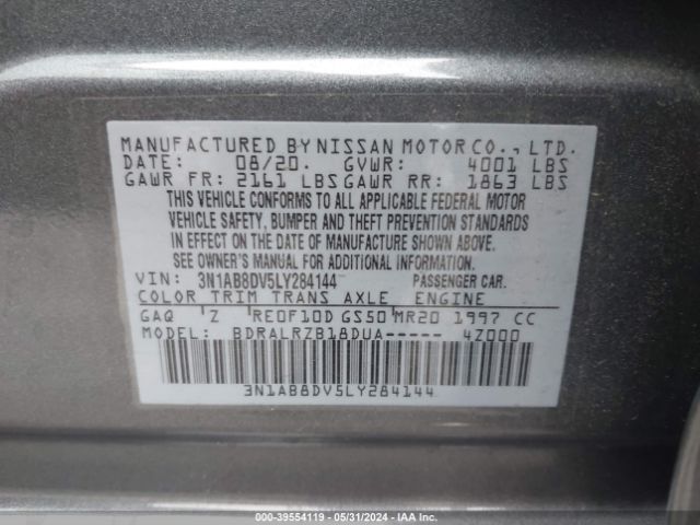 Photo 8 VIN: 3N1AB8DV5LY284144 - NISSAN SENTRA 