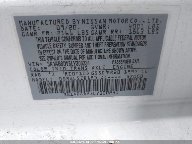 Photo 8 VIN: 3N1AB8DV5LY300231 - NISSAN SENTRA 