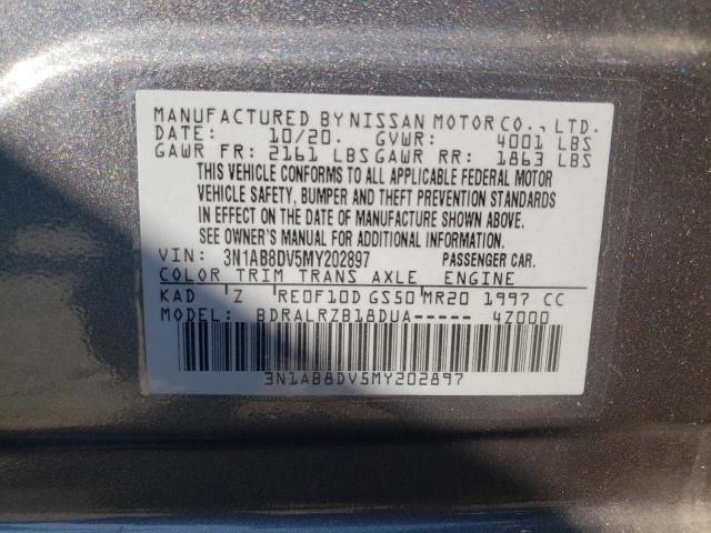 Photo 11 VIN: 3N1AB8DV5MY202897 - NISSAN SENTRA SR 