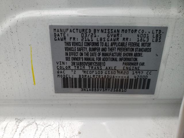 Photo 9 VIN: 3N1AB8DV5MY258810 - NISSAN SENTRA SR 