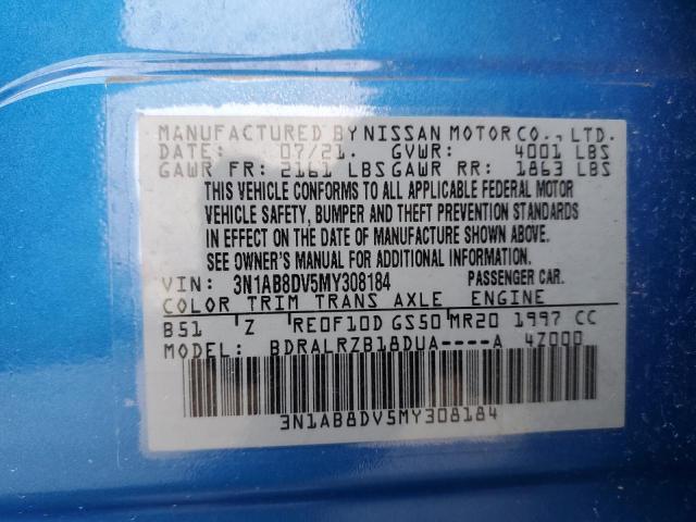 Photo 11 VIN: 3N1AB8DV5MY308184 - NISSAN SENTRA 