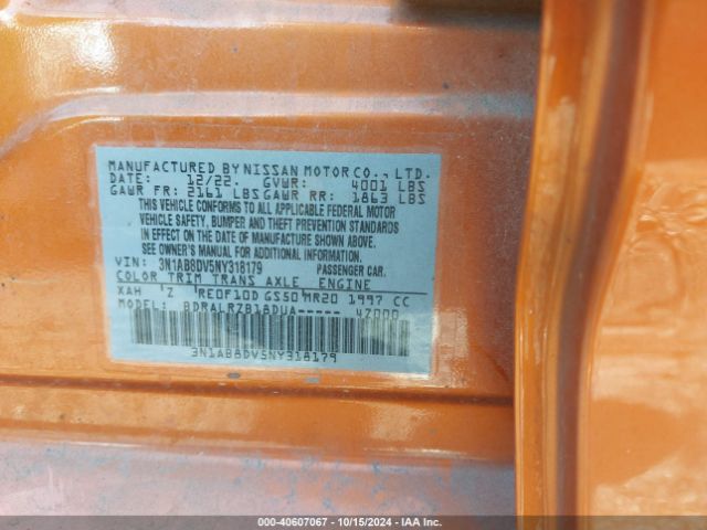 Photo 8 VIN: 3N1AB8DV5NY318179 - NISSAN SENTRA 