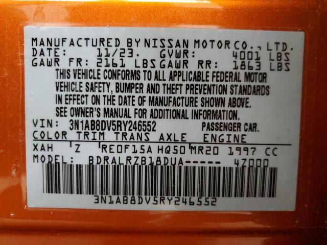 Photo 12 VIN: 3N1AB8DV5RY246552 - NISSAN SENTRA 