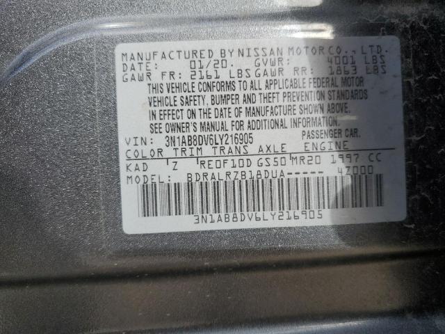 Photo 12 VIN: 3N1AB8DV6LY216905 - NISSAN SENTRA 