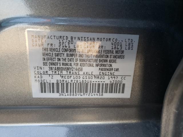 Photo 9 VIN: 3N1AB8DV6MY214458 - NISSAN SENTRA SR 