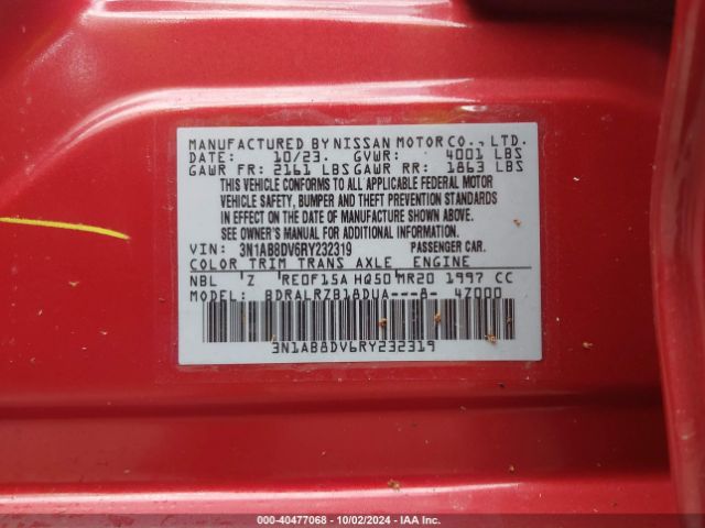 Photo 8 VIN: 3N1AB8DV6RY232319 - NISSAN SENTRA 