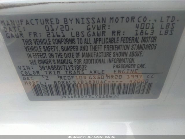 Photo 8 VIN: 3N1AB8DV7LY218632 - NISSAN SENTRA 