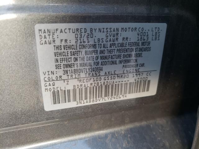 Photo 9 VIN: 3N1AB8DV7LY240694 - NISSAN SENTRA SR 