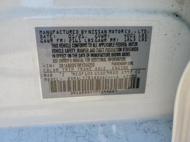 Photo 11 VIN: 3N1AB8DV7MY244259 - NISSAN SENTRA SR 