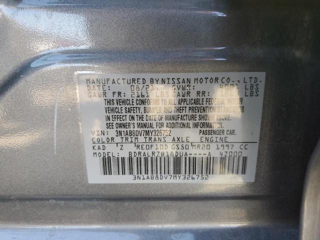 Photo 11 VIN: 3N1AB8DV7MY326752 - NISSAN SENTRA SR 