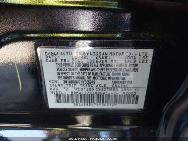 Photo 8 VIN: 3N1AB8DV7NY305949 - NISSAN SENTRA 