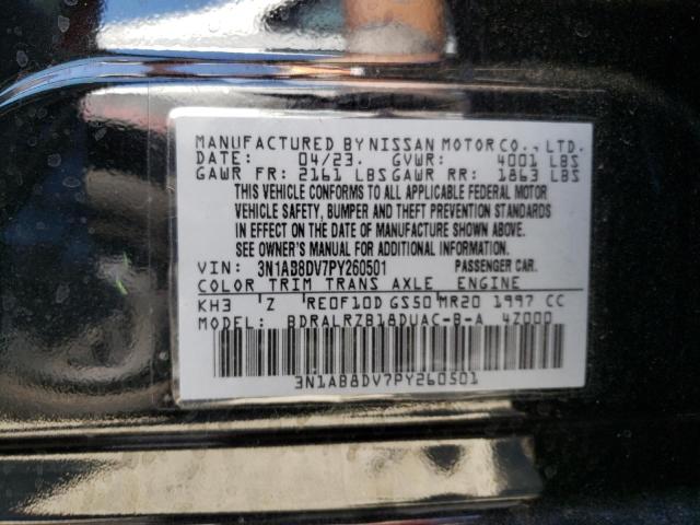 Photo 11 VIN: 3N1AB8DV7PY260501 - NISSAN SENTRA SR 