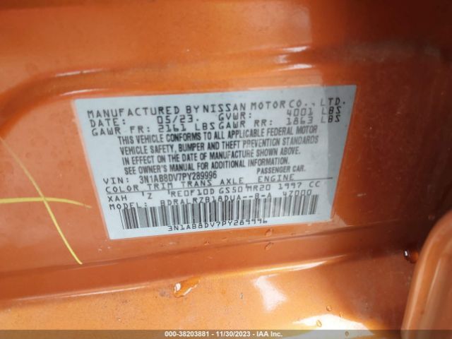 Photo 8 VIN: 3N1AB8DV7PY289996 - NISSAN SENTRA 