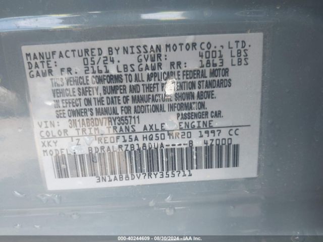 Photo 8 VIN: 3N1AB8DV7RY355711 - NISSAN SENTRA 