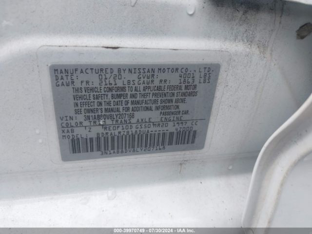 Photo 8 VIN: 3N1AB8DV8LY207168 - NISSAN SENTRA 