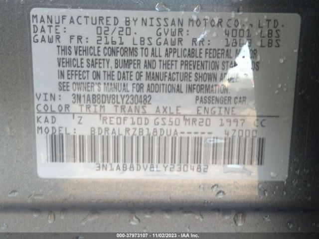 Photo 8 VIN: 3N1AB8DV8LY230482 - NISSAN SENTRA 