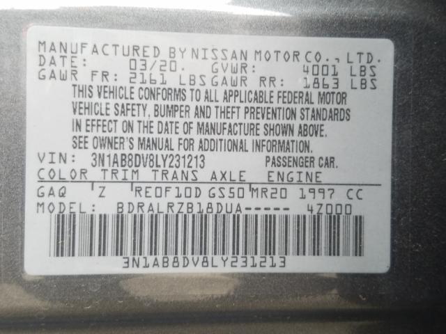 Photo 9 VIN: 3N1AB8DV8LY231213 - NISSAN SENTRA SR 