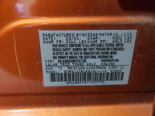 Photo 11 VIN: 3N1AB8DV8MY257795 - NISSAN SENTRA SR 