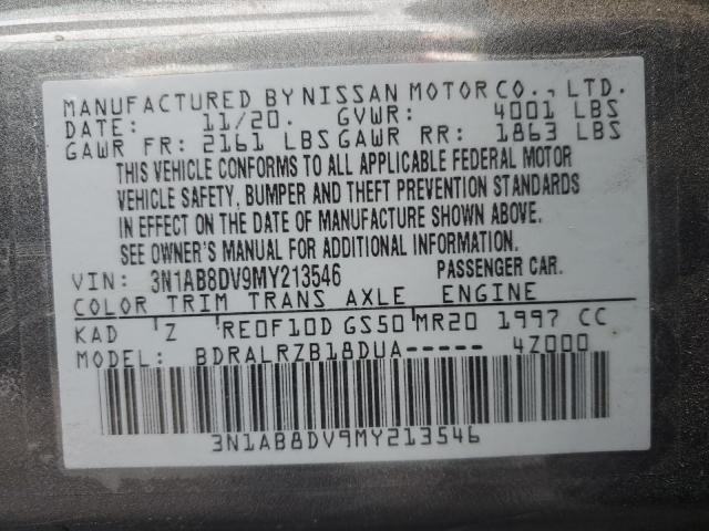 Photo 12 VIN: 3N1AB8DV9MY213546 - NISSAN SENTRA SR 