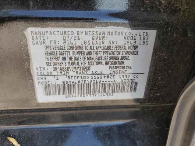 Photo 11 VIN: 3N1AB8DV9MY316935 - NISSAN SENTRA SR 