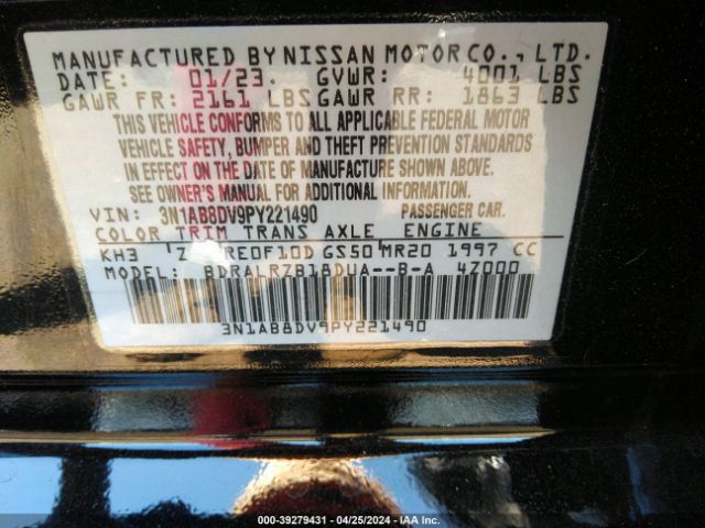 Photo 8 VIN: 3N1AB8DV9PY221490 - NISSAN SENTRA 