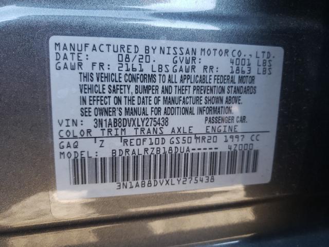 Photo 9 VIN: 3N1AB8DVXLY275438 - NISSAN SENTRA SR 