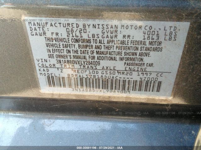 Photo 8 VIN: 3N1AB8DVXLY284009 - NISSAN SENTRA 