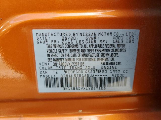 Photo 12 VIN: 3N1AB8DVXLY287105 - NISSAN SENTRA SR 