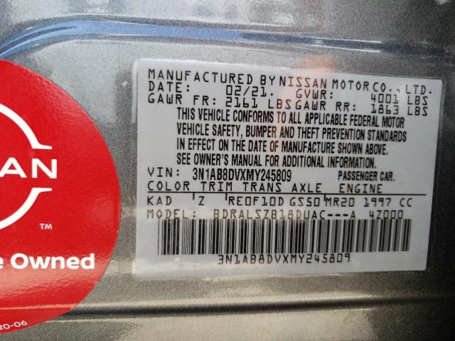 Photo 11 VIN: 3N1AB8DVXMY245809 - NISSAN SENTRA 