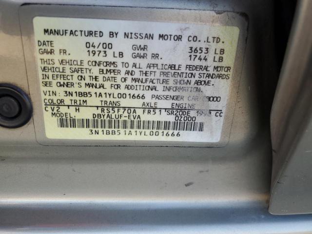 Photo 11 VIN: 3N1BB51A1YL001666 - NISSAN SENTRA SE 