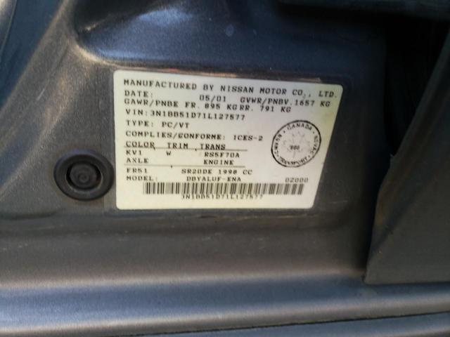 Photo 11 VIN: 3N1BB51D71L127577 - NISSAN SENTRA SE 