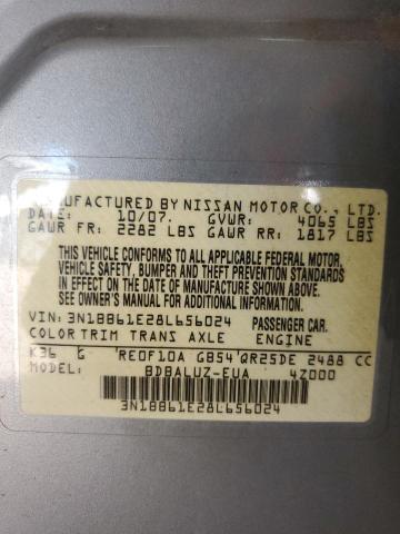 Photo 11 VIN: 3N1BB61E28L656024 - NISSAN SENTRA SE- 