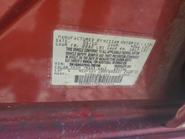 Photo 12 VIN: 3N1BB6AP0AL700156 - NISSAN SENTRA 