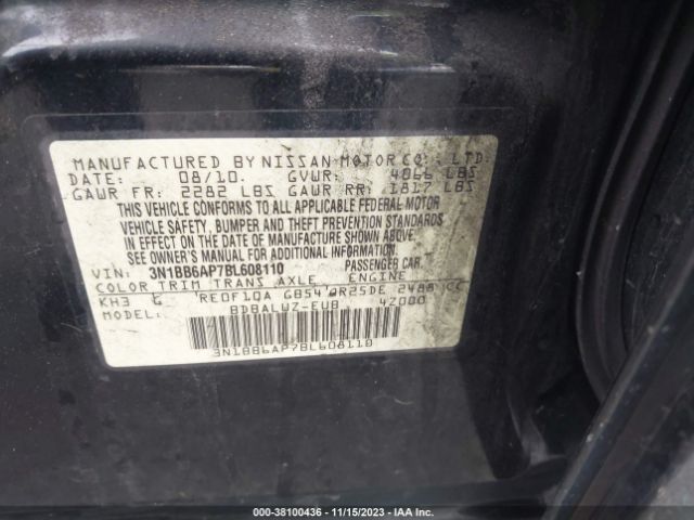 Photo 8 VIN: 3N1BB6AP7BL608110 - NISSAN SENTRA 