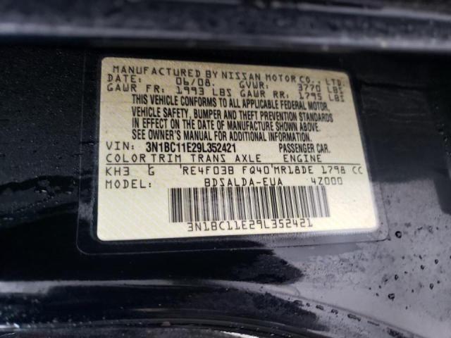 Photo 9 VIN: 3N1BC11E29L352421 - NISSAN VERSA S 