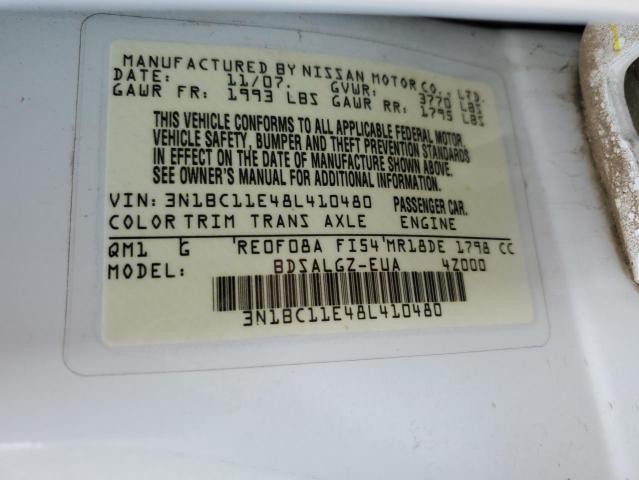 Photo 11 VIN: 3N1BC11E48L410480 - NISSAN VERSA 