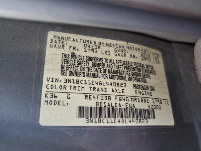 Photo 11 VIN: 3N1BC11E48L440823 - NISSAN VERSA 