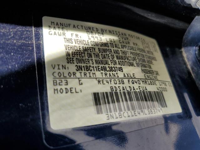 Photo 11 VIN: 3N1BC11E49L383749 - NISSAN VERSA 