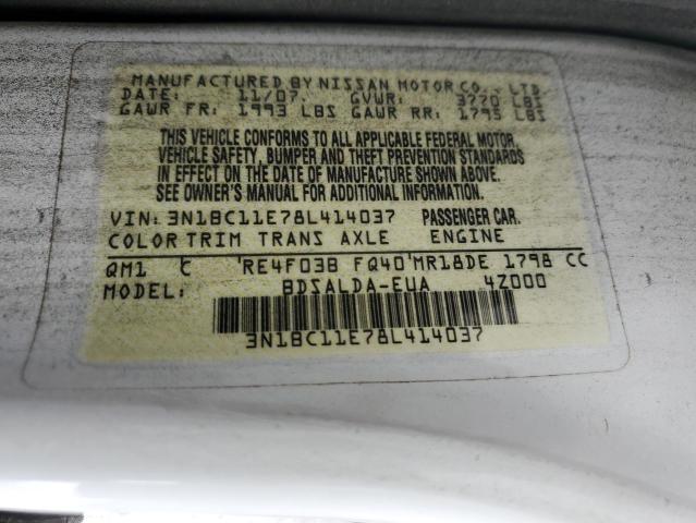 Photo 11 VIN: 3N1BC11E78L414037 - NISSAN VERSA S 