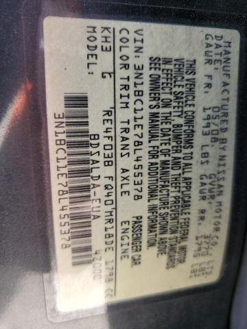 Photo 11 VIN: 3N1BC11E78L455378 - NISSAN VERSA 