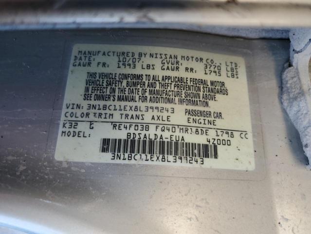 Photo 11 VIN: 3N1BC11EX8L399243 - NISSAN VERSA 