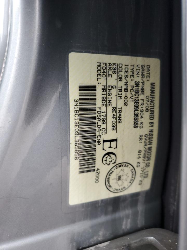 Photo 11 VIN: 3N1BC13E09L365858 - NISSAN VERSA 