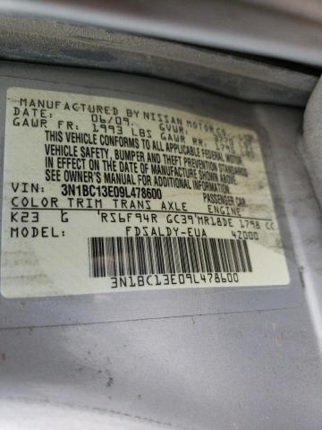 Photo 12 VIN: 3N1BC13E09L478600 - NISSAN VERSA S 