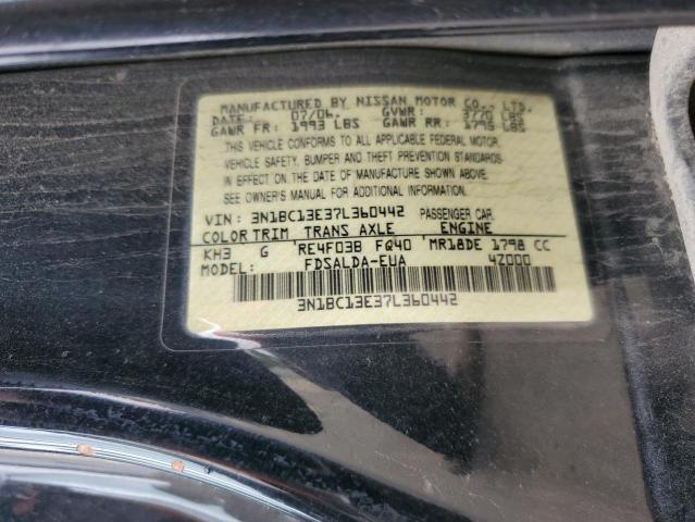 Photo 12 VIN: 3N1BC13E37L360442 - NISSAN VERSA 