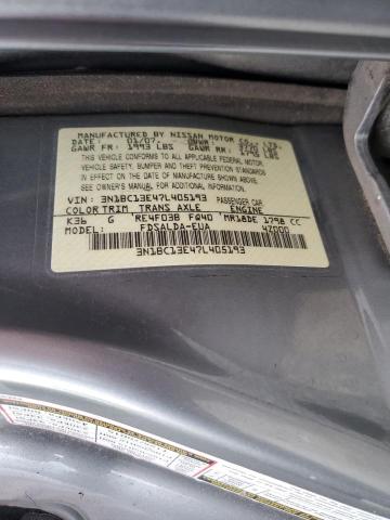 Photo 12 VIN: 3N1BC13E47L405193 - NISSAN VERSA S 