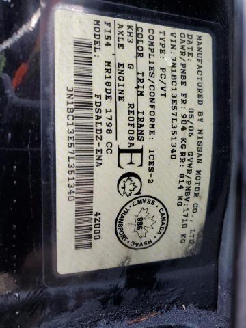 Photo 12 VIN: 3N1BC13E57L351340 - NISSAN VERSA S 