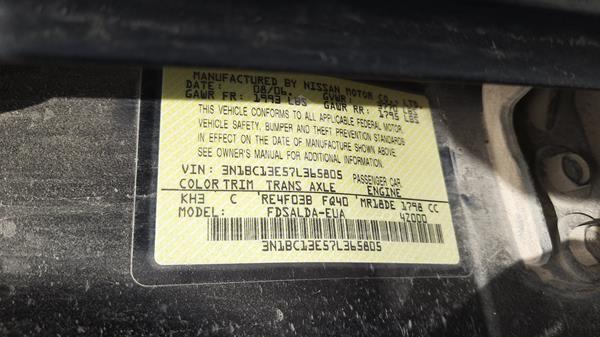 Photo 1 VIN: 3N1BC13E57L365805 - NISSAN VERSA 