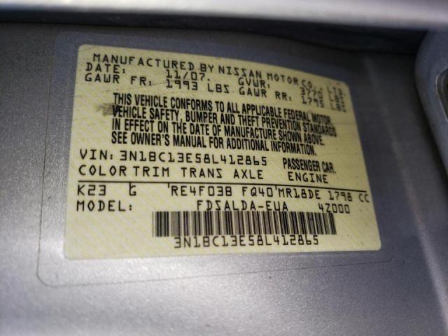 Photo 9 VIN: 3N1BC13E58L412865 - NISSAN VERSA S 